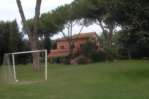 Own goal: The soccer pitch in front of Villa Nwanze